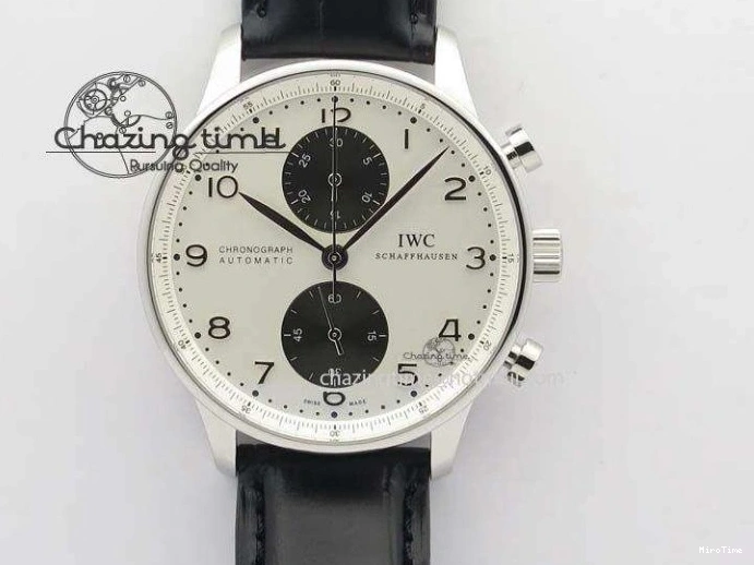 MIROTIME 0208 SportInspired Portuguese Real PR Real Annual Calendar IW503501 YLF 1:1 Best Edition White Dial On Leather Strap A 7241